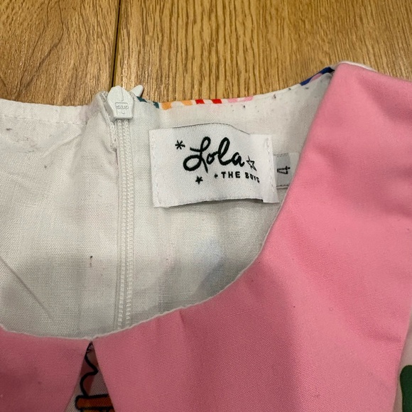 Lola + The Boys doodle Art Dress with Pink Collar - Picture 3 of 6